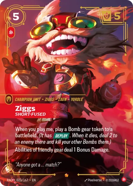 Ziggs, Short-Fused - 023/167 - Epic Fury