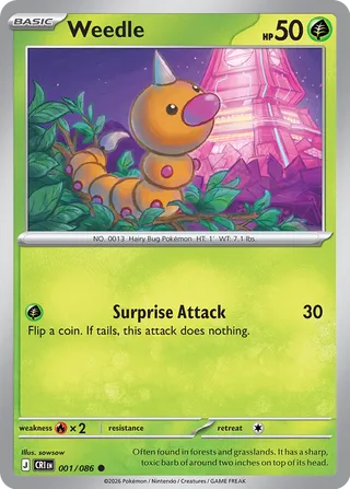 Weedle - 001/086 - Chaos Rising