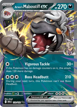 Arven's Mabosstiff ex - 139/182 - Destined Rivals