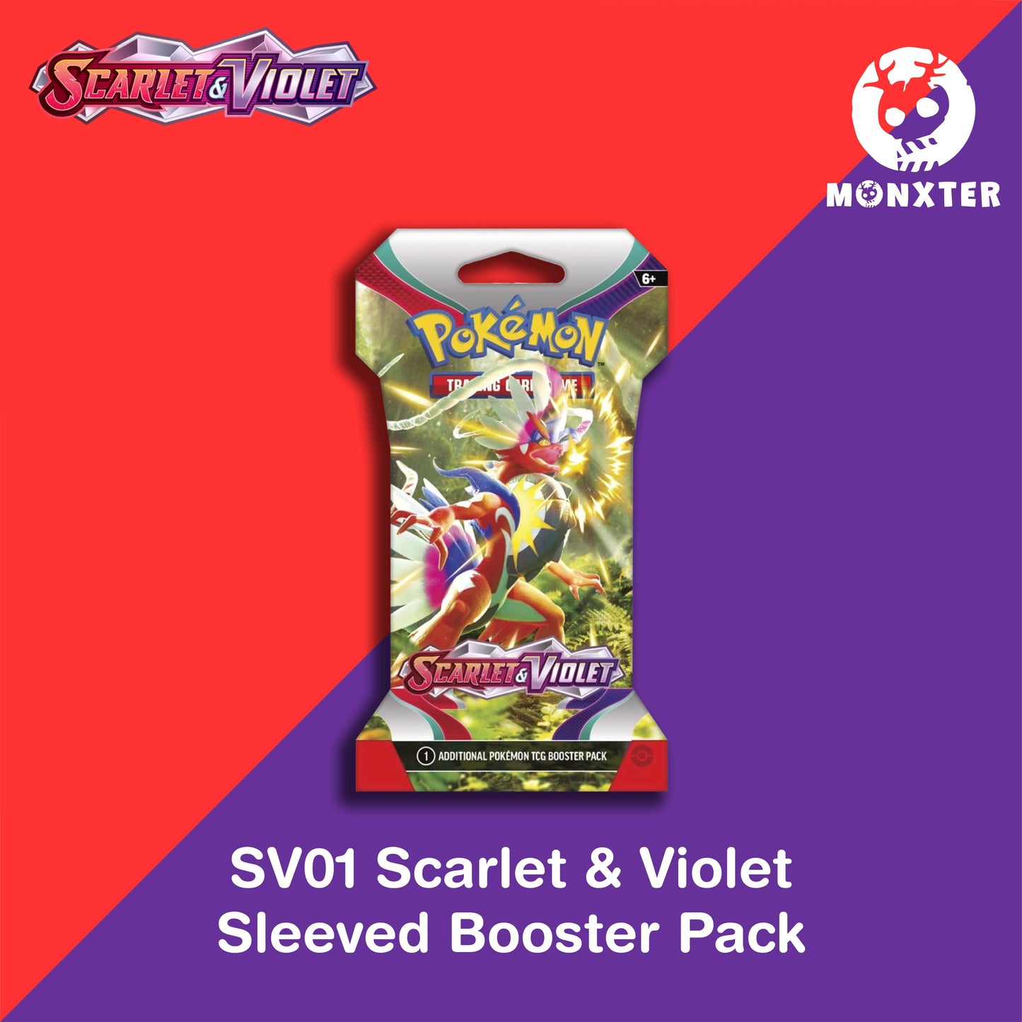 Pokmon TCG: Scarlet & Violet SV01 Booster Pack (Sleeved) Desk Monxter Pokmon TCG: Scarlet & Violet SV01 Booster Pack (Sleeved) Desk Monxter