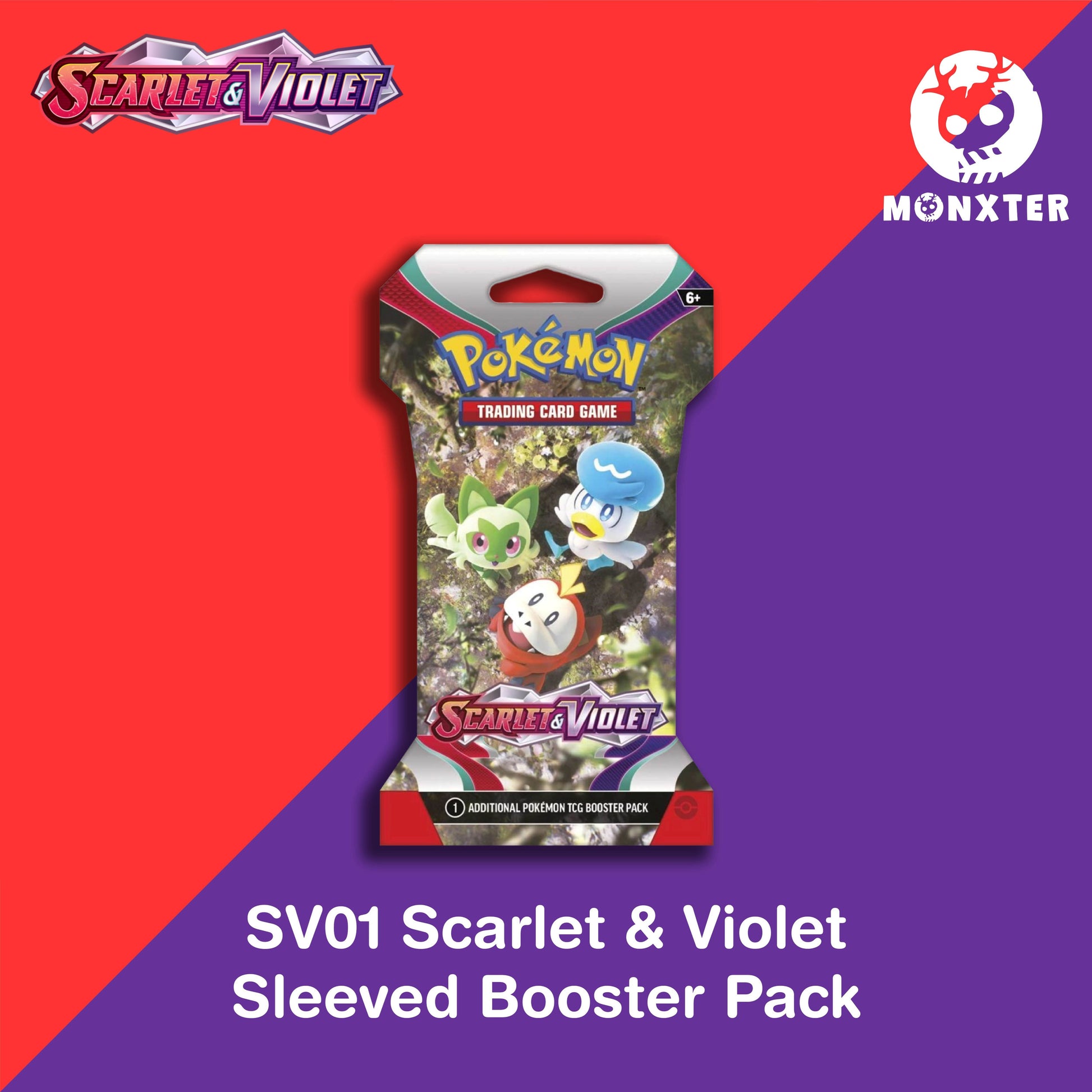 Pokmon TCG: Scarlet & Violet SV01 Booster Pack (Sleeved) Desk Monxter Pokmon TCG: Scarlet & Violet SV01 Booster Pack (Sleeved) Desk Monxter