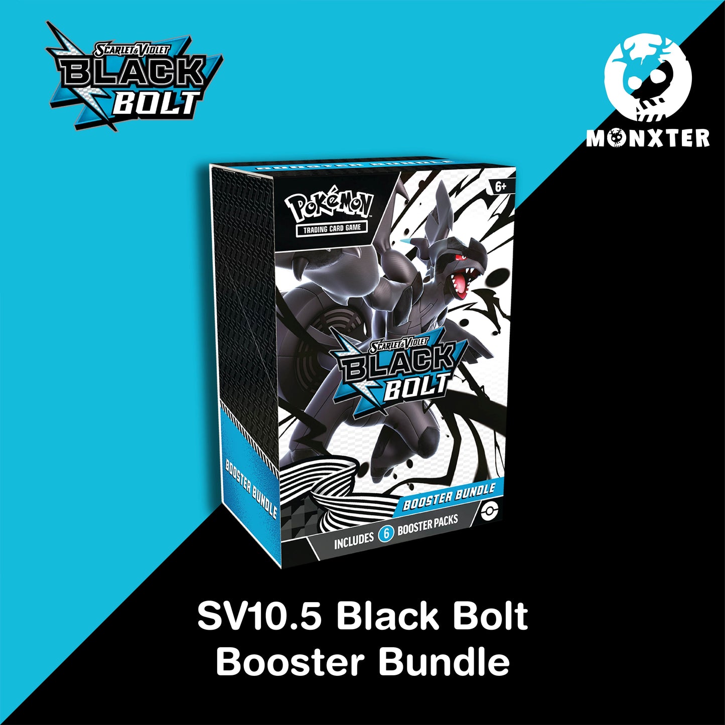 Pokmon TCG: Scarlet & Violet SV10.5 Black Bolt Booster Bundle Desk Monxter Pokmon TCG: Scarlet & Violet SV10.5 Black Bolt Booster Bundle Desk Monxter