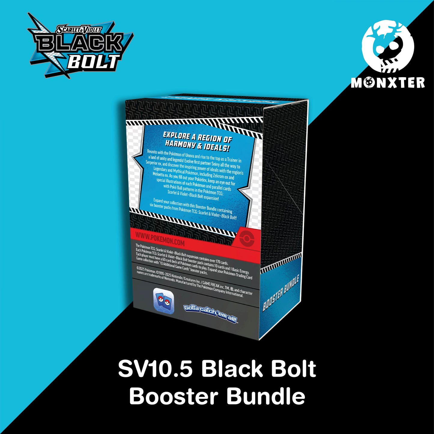 Pokmon TCG: Scarlet & Violet SV10.5 Black Bolt Booster Bundle Desk Monxter Pokmon TCG: Scarlet & Violet SV10.5 Black Bolt Booster Bundle Desk Monxter