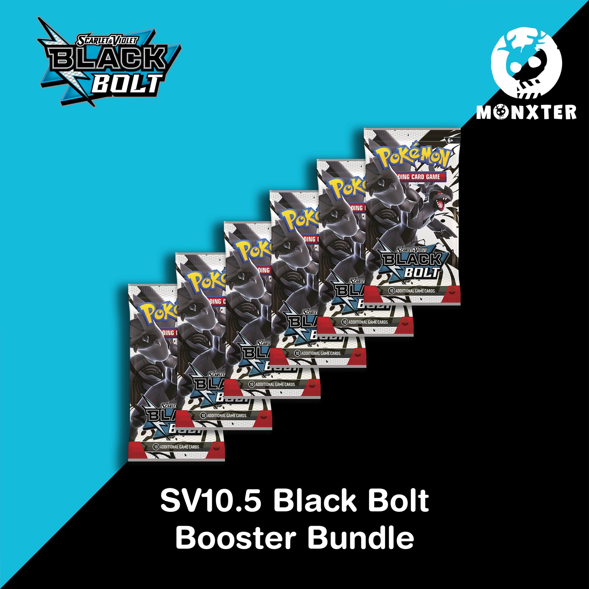 Pokmon TCG: Scarlet & Violet SV10.5 Black Bolt Booster Bundle Desk Monxter Pokmon TCG: Scarlet & Violet SV10.5 Black Bolt Booster Bundle Desk Monxter