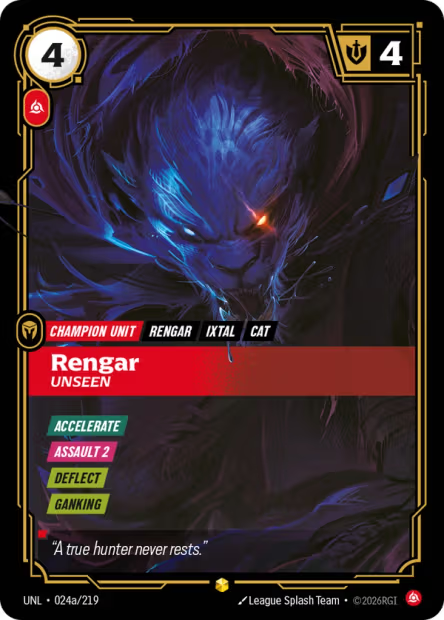 Rengar, Unseen - 024a/219 - Alternate Art